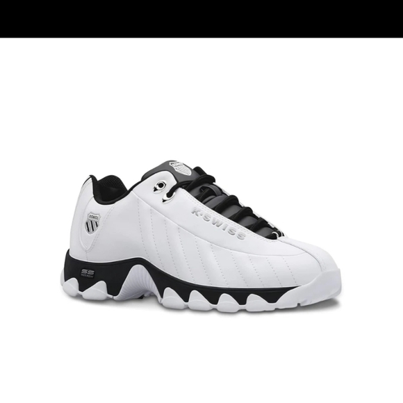 K-Swiss Men's ST329 CMF Leather Tennis Sneaker White/Black - Picture 5 of 7